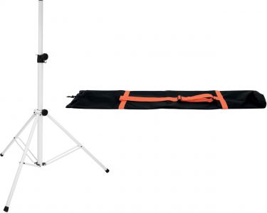 Omnitronic Set BS-2 EU Loudspeaker Stand white + Carrying Bag