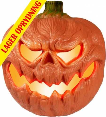 Halloween Dekoration, Figur med Lyseffekter, Oplyst græskar, 18cm