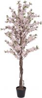 Europalms Cherry tree with 3 trunks, artificial plant, pink, 150 cm