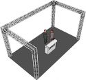 Complete Setup, Alutruss Truss set QUADLOCK 6082 U-Figure 7x4x3.5m (WxDxH)