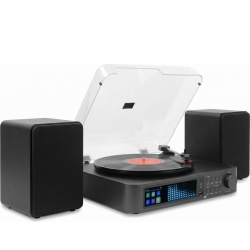 Norfolk Record Player Set with Speakers and DAB Tuner TILBUD NU
