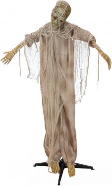 Halloween Dekoration, Animeret Figur med Lys- og Lydeffekter, Den Skræmmende Mumie Ludvig, 160cm