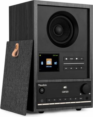Canzo WIFI Internet Radio med DAB+/FM i stilfuldt design og med god lyd, Mørk grå