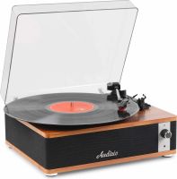 Irvine Record Player BT Dark Wood
