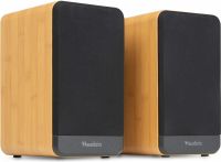 BS10 Active Bookshelf Speaker Set 80W BT Bamboo