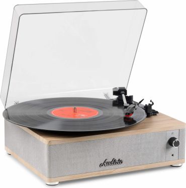 Irvine Record Player BT Light Wood