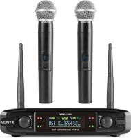 WM42HH Wireless Microphone System UHF with 2 Handheld Microphones