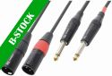 Kabler og stik, Cable Converter 2x XLR Male- 2x 6.3 Mono "B-STOCK"