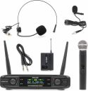 WM42HB Wireless Microphone System UHF with 1x Handheld and 1x Bodypack