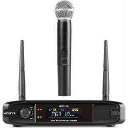 WM42H Wireless Microphone UHF with 1x Handheld Microphone TILBUD NU