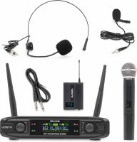 WM42HB Wireless Microphone System UHF with 1x Handheld and 1x Bodypack