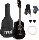 Musikkinstrumenter, Børne Guitarpakke 30" - 1/4 børneguitar, Akustisk (3-5 år) Sort / Alt du skal bruge!