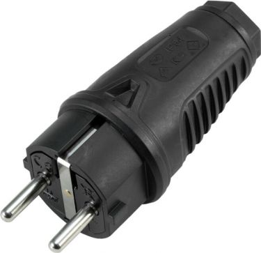 PC ELECTRIC Safety Plug Rubber bk