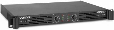 VDA500 PA-forsterker 1U 2x 250W