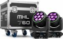 Light & effects, MHL760 LED Bee Eye Moving Head with Zoom 2pcs in Flightcase