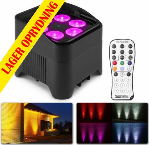 Beamz BP96S Batteri Uplight 6x 12W / RGBAW + UV / Trådløs DMX