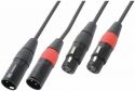 CX60-05 Kabel 2x XLR-hann - 2x XLR-hunn, 0.5m - Svart CX60-05 Kabel 2x XLR-hann - 2x XLR-hunn, 0.5m - Svart