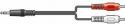 Kabler og stik, CX400-2 Kabel 3,5 Stereo-2RCA 2,5m Bulk