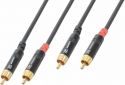 Phonokabel "god kvalitet" 2x RCA-han til 2x RCA-han, sort 1.5m Phonokabel "god kvalitet" 2x RCA-han til 2x RCA-han, sort 1.5m