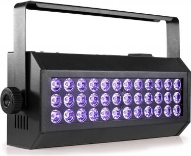 UV lys bar, FLOOD36UV-PRO med 36 stk. kraftige UV LED / DMX / Musikstyring / UV Strobe funktion!