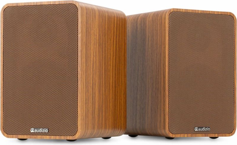 KS10 Active Bookshelf Speaker Set 120W BT Wood