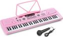 Musikkinstrumenter, KD61 61-Tangenters Elektronisk Keyboard – Pink med Batteri