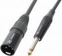 Kabler og stik, CX38-1 Kabel XLR hann/6.3 mono 1.5m Svart