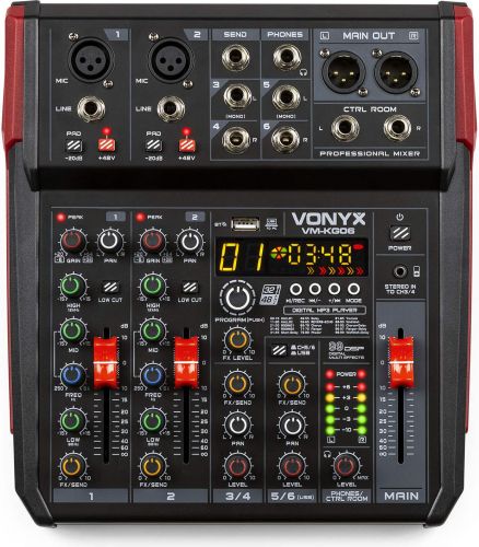 VM-KG06 Music Mixer 6-Channel BT/DSP/USB Record