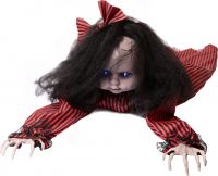 Halloween Dekoration, Animeret Figur Med Lys- og Lydeffekter, Kravlende Mathilda, 110cm