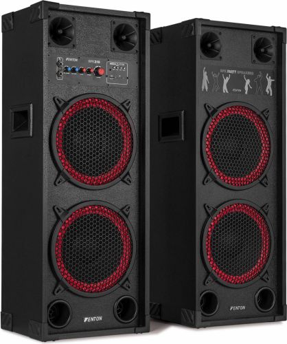 Højttalersæt med indbygget forstærker SPK-210, 2x10" bas / 1200 Watt / Bluetooth / Til hjemmebrug