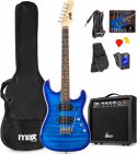 MAX GigKit Superstrat Elektrisk guitar med 40 Watt forstærker og tilbehør - Mørkeblå MAX GigKit Superstrat Elektrisk guitar med 40 Watt forstærker og tilbehør - Mørkeblå