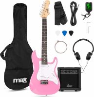 GigKit Junior 3/4 – Elguitar med Alt-i-Én Startpakke og Tilbehør – Pink