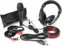 Dj tilbehørssett MK II med hodetelefon, mikrofon og kabler Dj tilbehørssett MK II med hodetelefon, mikrofon og kabler