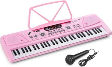 KD61 61-Tangenters Elektronisk Keyboard – Pink med Batteri