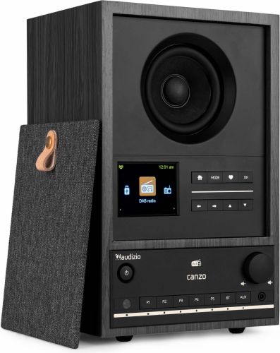Canzo WIFI Internet Radio med DAB+/FM i stilfuldt design og med god lyd, Mørk grå