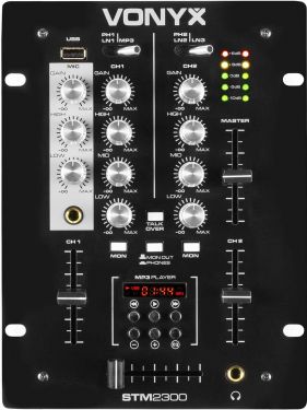 STM-2300 2-kanals mikser USB/MP3