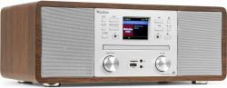 Avola Musikanlæg 'alt-i-et' med CD/BT/DAB+/FM og Wi-Fi Internet radio, Sølv