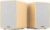 KS10 Active Bookshelf Speaker Set 120W BT Light Wood