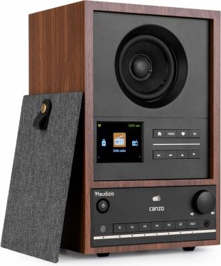 Canzo WIFI Internet Radio med DAB+/FM i stilfuldt design og med god lyd, Valnød