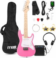 Komplet GigKit Junior 1/4 Elguitar Pakke – Alt-i-Én Startkit til Yngre Guitarister – Pink