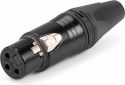 XLR 3P Hunn NEUTRIK NC3FXX Svart XLR 3P Hunn NEUTRIK NC3FXX Svart