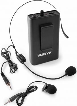 Bodypack BP10, Lommesender med headset og knaphulsmikrofon / UHF 863.1MHz