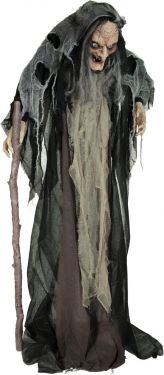Halloween Dekoration, Animeret Figur med Lys- og Lydeffekter, Heksen Nahema, 160cm