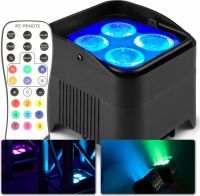 Beamz BBP94W Batteri Uplight Par 4x 12W / RGBAW + UV / Trådløs DMX