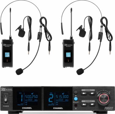 PD522B UHF Wireless Microphone Set with 2 bodypack microphones