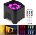 BBP96S Batteri Uplight Par 6x 12W WDMX BBP96S Batteri Uplight Par 6x 12W WDMX
