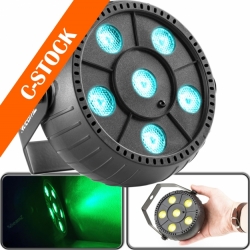 PLP10 Battery Party Par 6x 2W RGB "C-STOCK" TILBUD NU