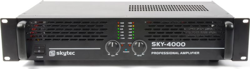 Professionel PA effekt-forstærker SKY-4000 II "meget kraftig" 2x 2000W