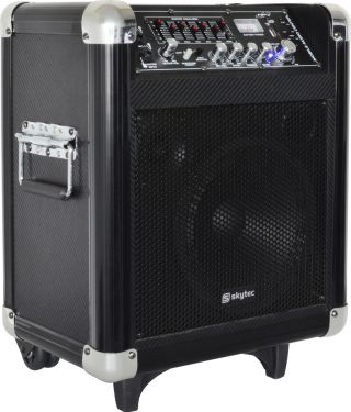 Mobile Sound System ST-065 / 8" 200W USB/SD-input incl. 2 microphones (1 wireless)