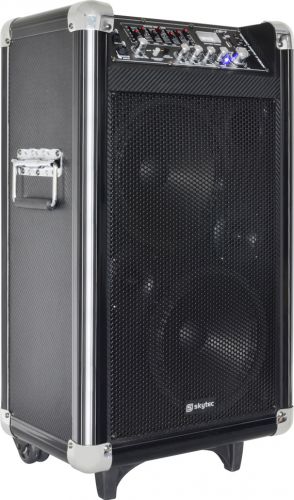 Mobile Sound System ST-075 / 2x8" 250W USB/SD-input incl. 2 microphones (1 wireless)